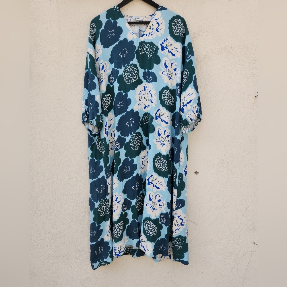MARIMEKKO Uniua Pieni Pioni Floral Midi Dress - Picture 3 of 11